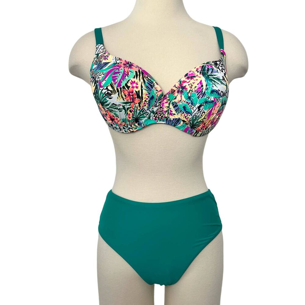 Sweet Secret Swim Underwire Top and High Rise Hipster Bikini Bottom L